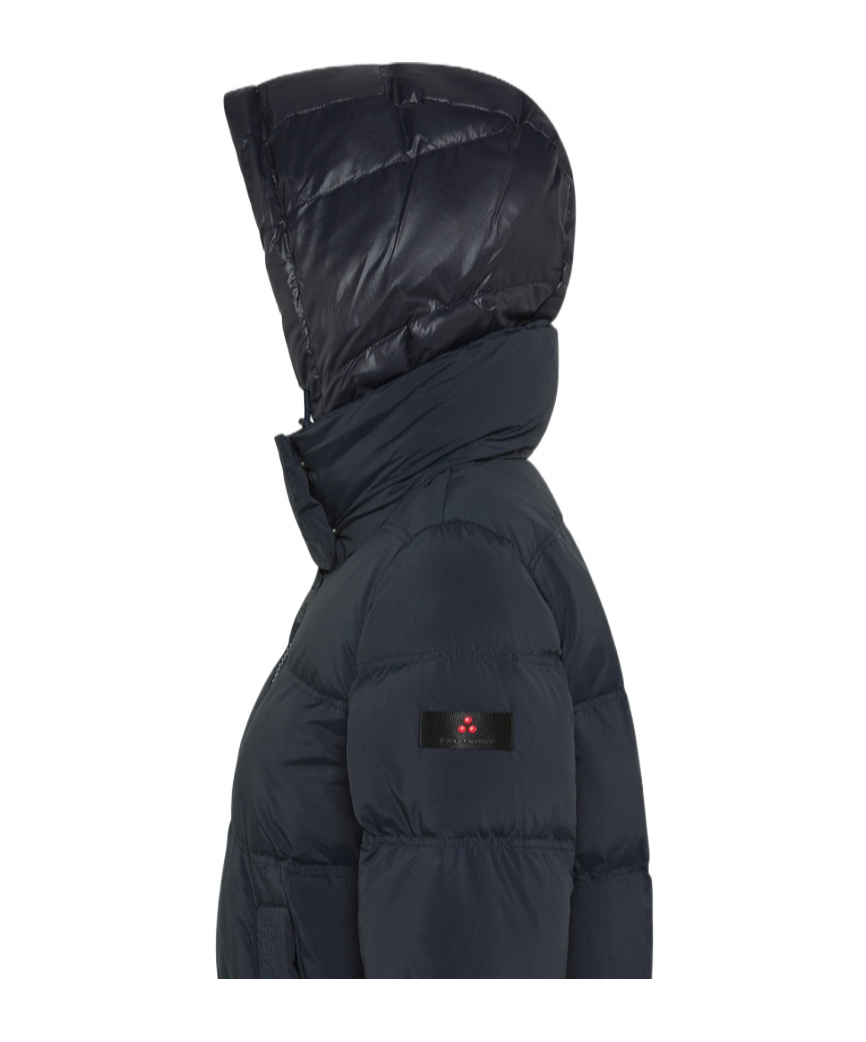 Peuterey Down Jacket With Contrasting Hood In Blue