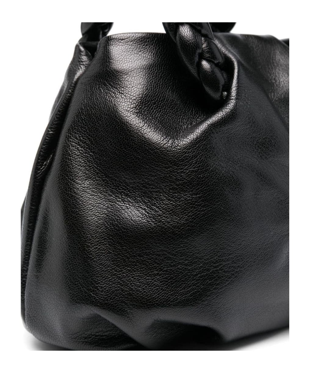 Hereu Stylish Shoulder Bag Braided Handles In Black