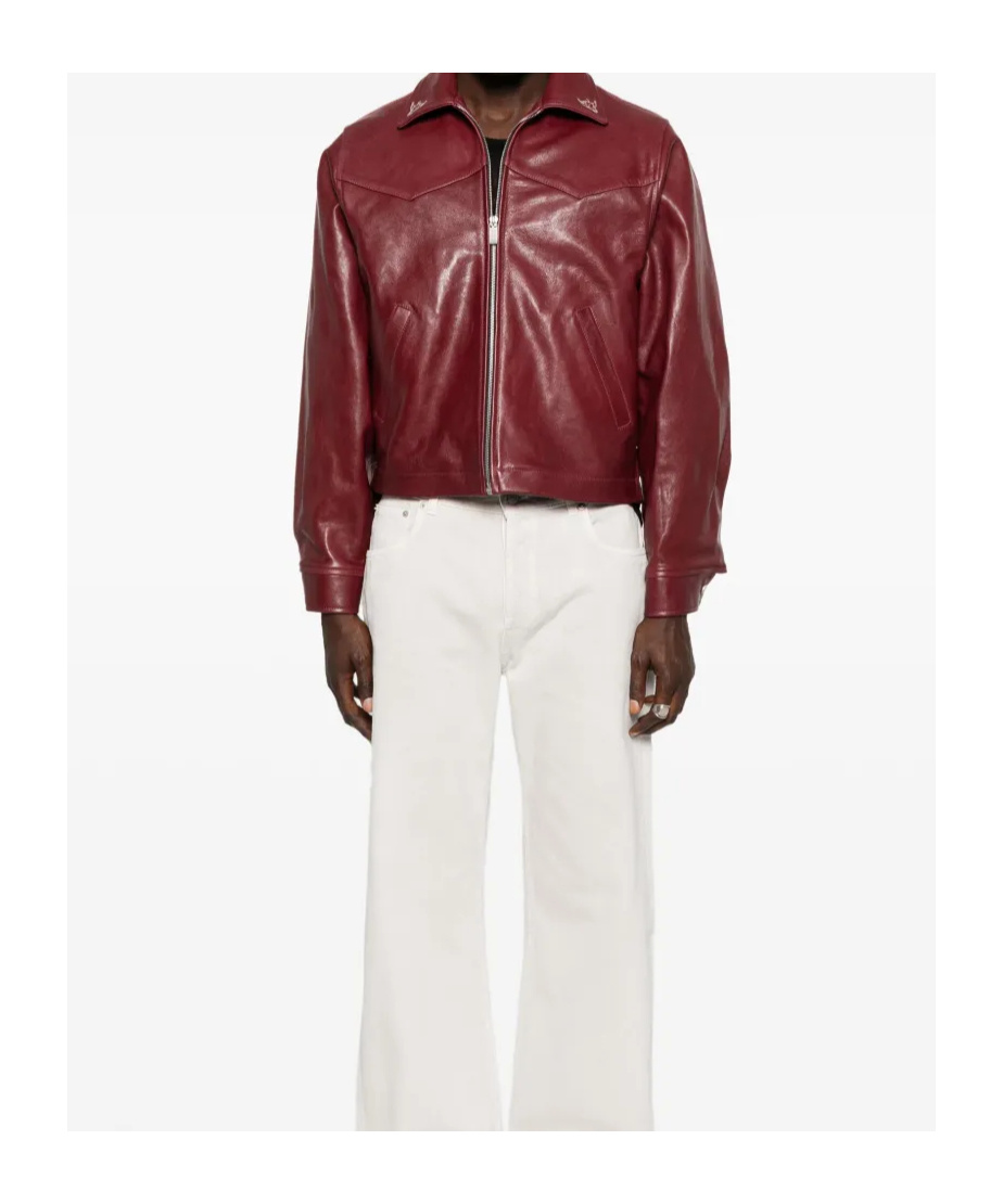 Enfants Riches Deprimes Long Sleeve Leather Jacket In Animal Print