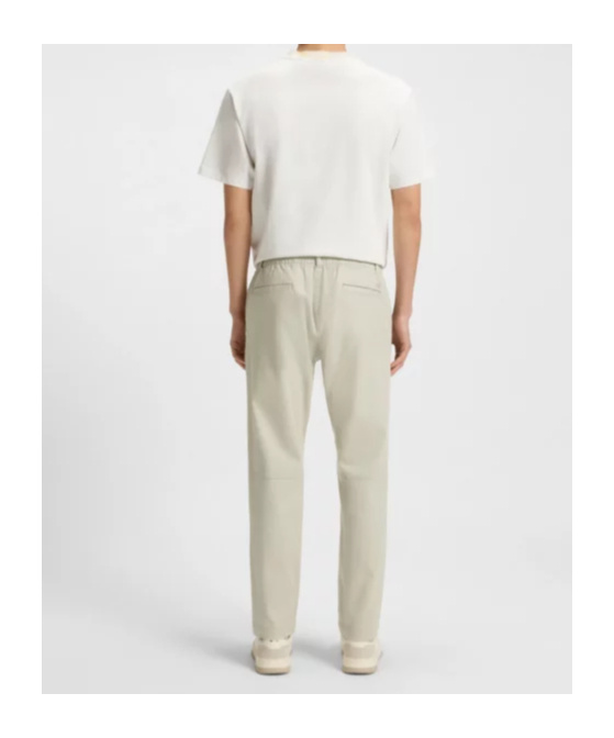 Hugo Boss Drawstring-cuffed Trousers In White