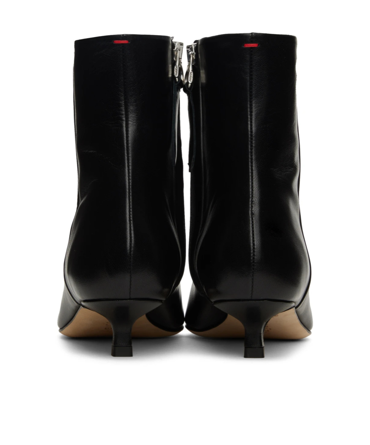 Aeyde 50mm Pointed-toe Ankle Boots In Black