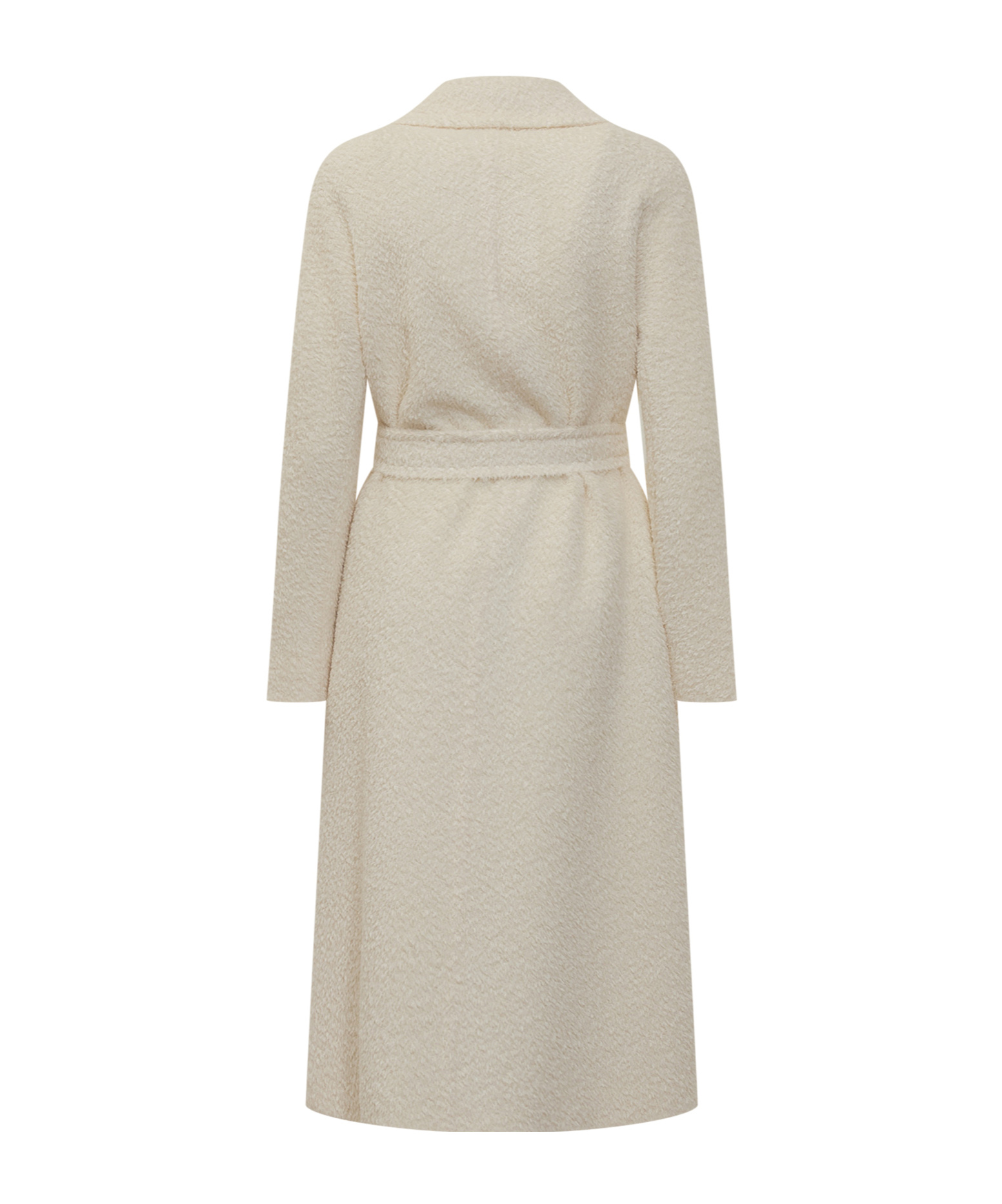 Max Mara White Alpaca Fragore Orsetto Biver Coat In Nude