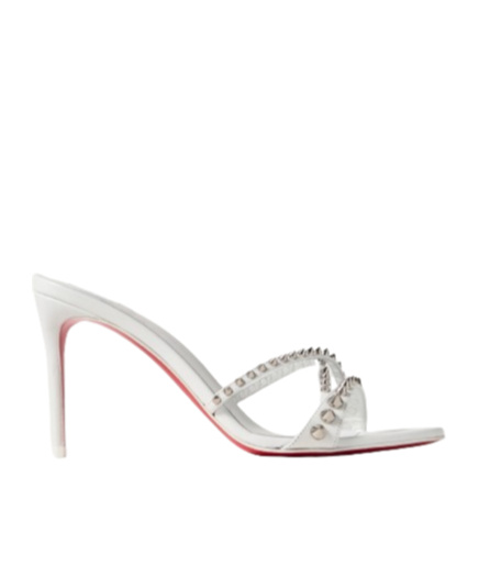 Christian Louboutin Tatoosh Spikes 85mm Mules In White