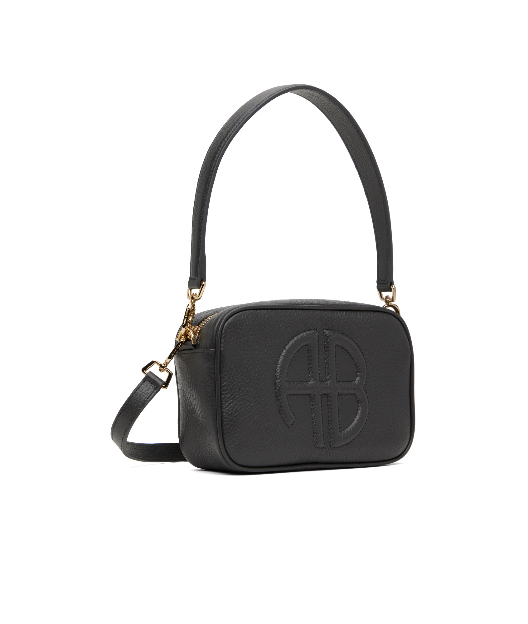 Anine Bing Lili Leather Shoulder Bag In Black