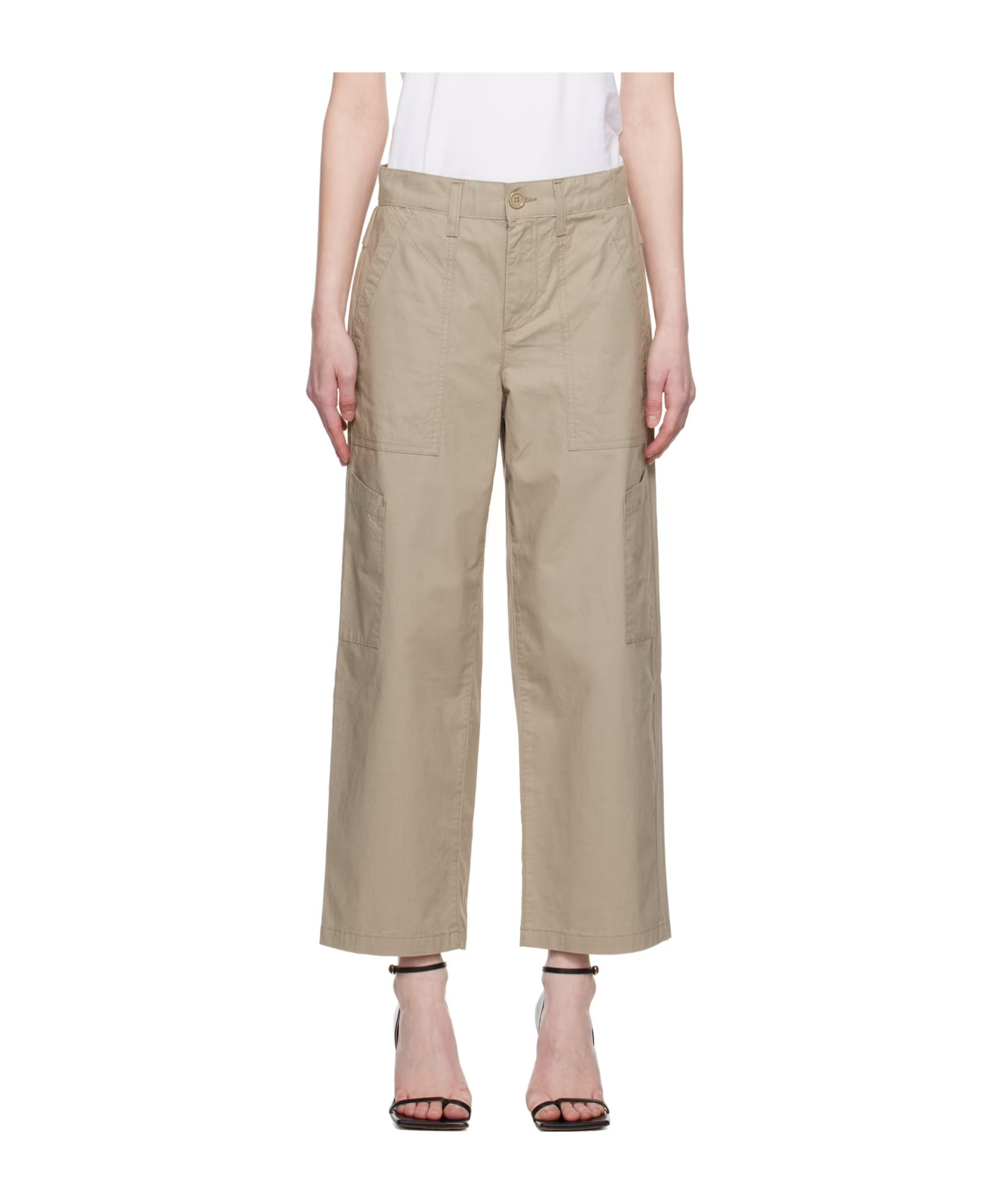 Agolde Daria Wide-leg Utility Pants In Brown