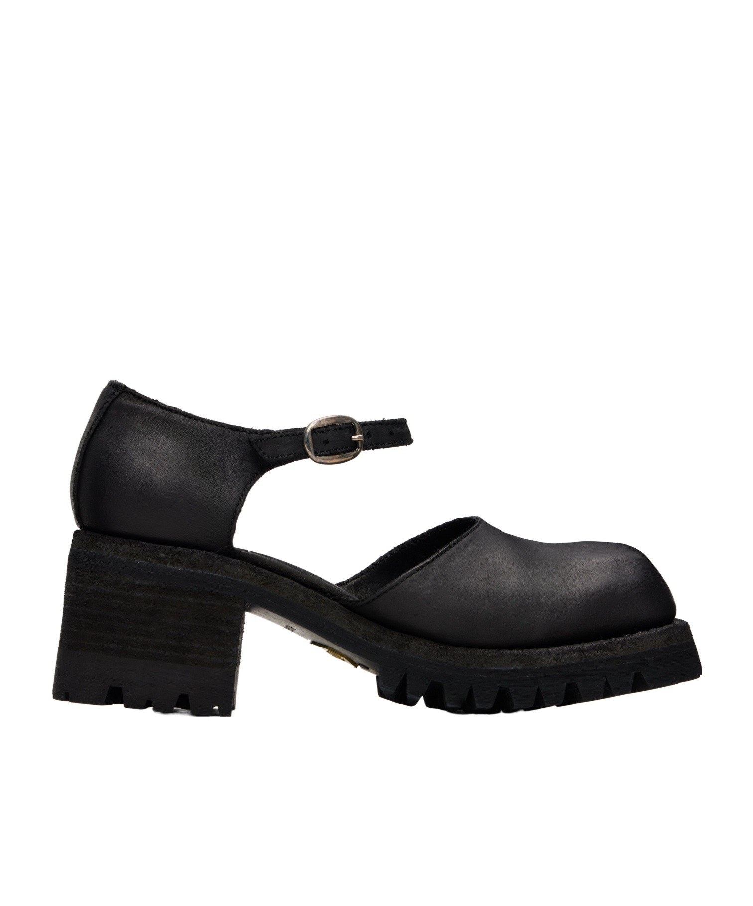 Guidi Soft Horse Mary Jane Loafers In Black