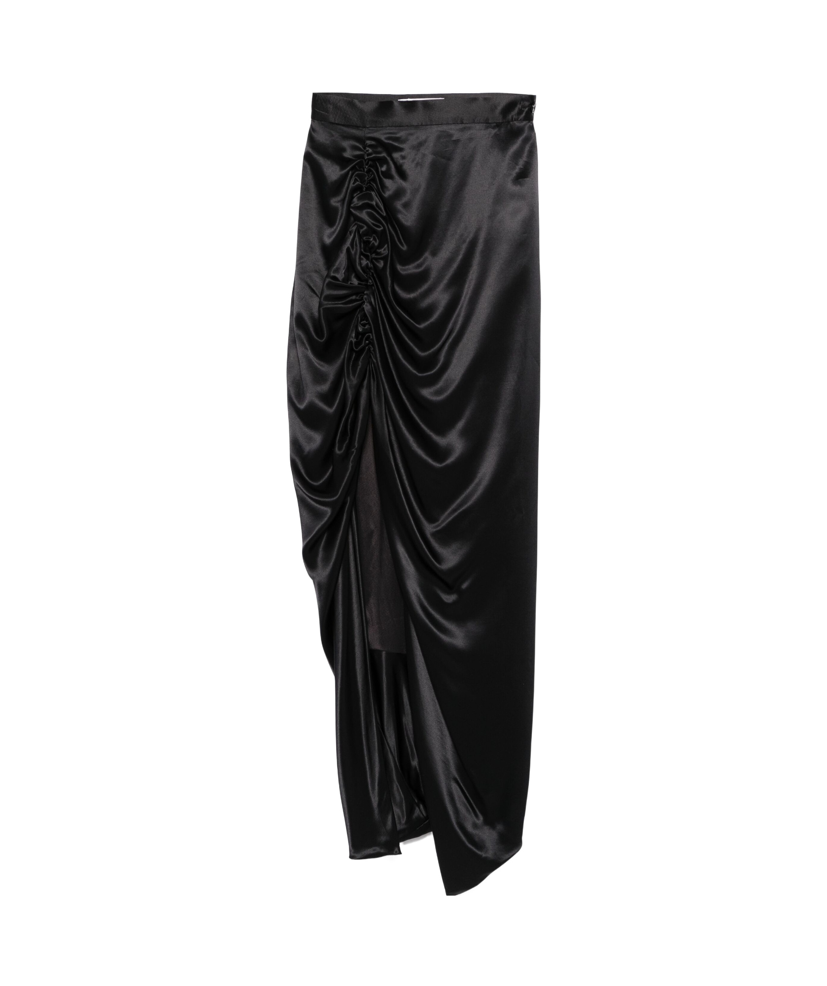 Vivienne Westwood Asymmetric Draped Satin Skirt In Black