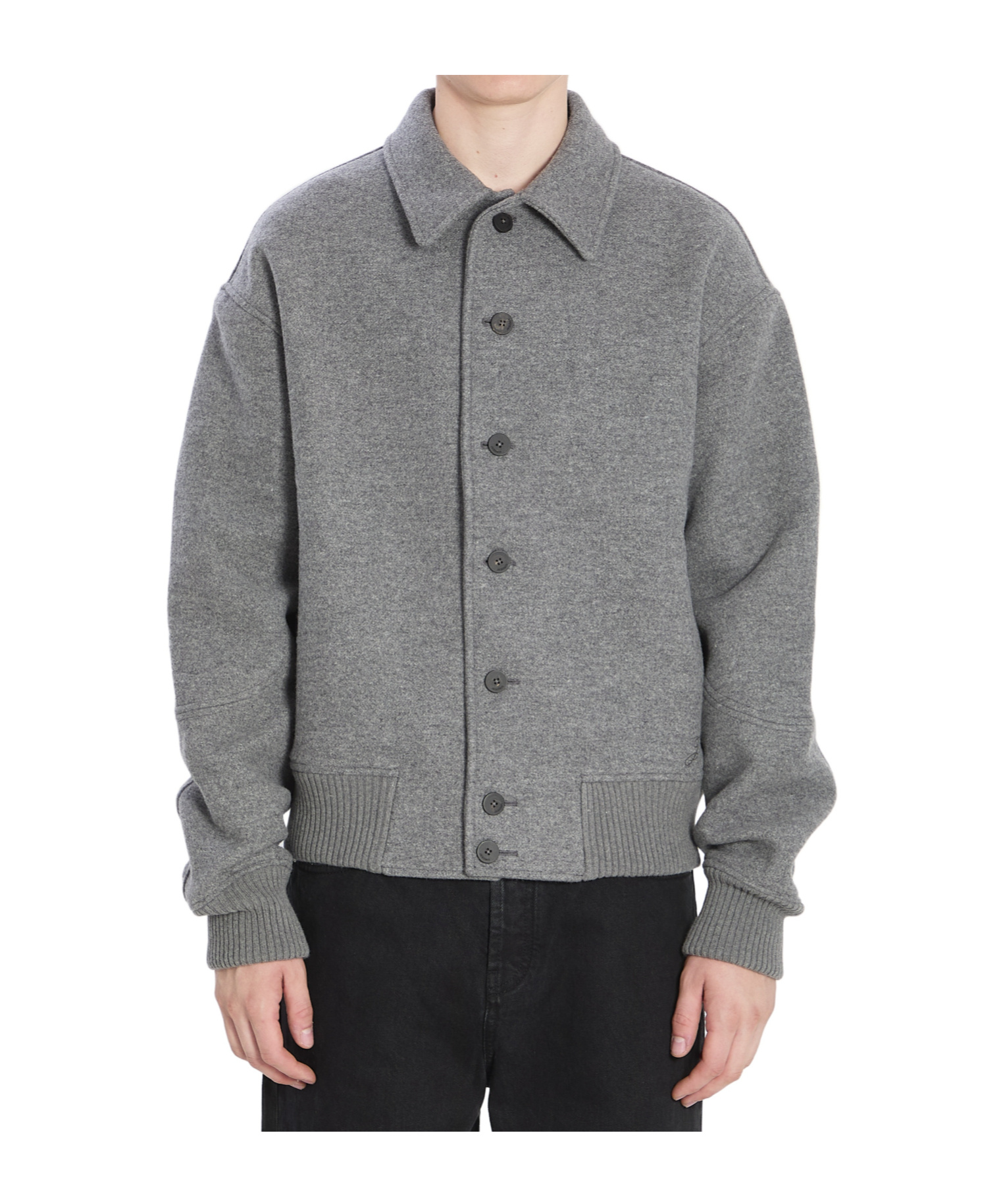 Jacquemus Long Sleeve Casual Jacket In Gray