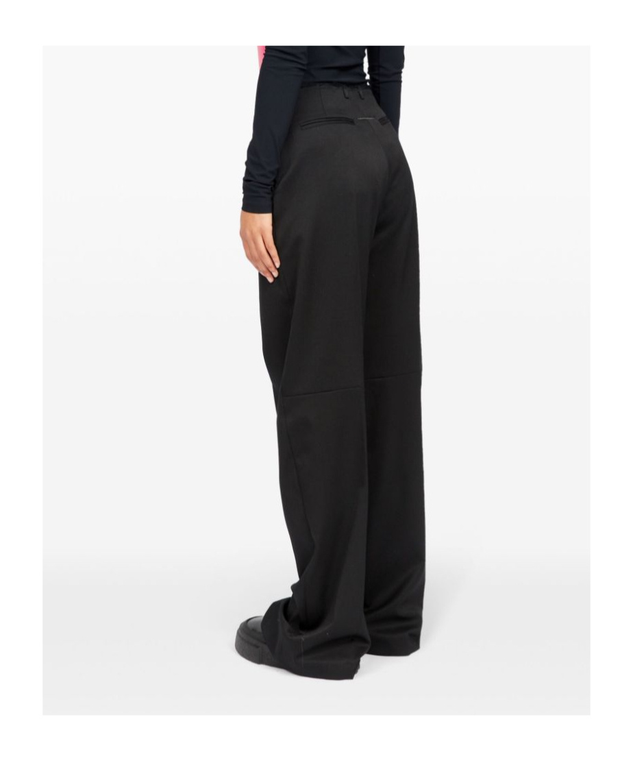 Mm6 Maison Margiela Zippered Casual Pants In Black