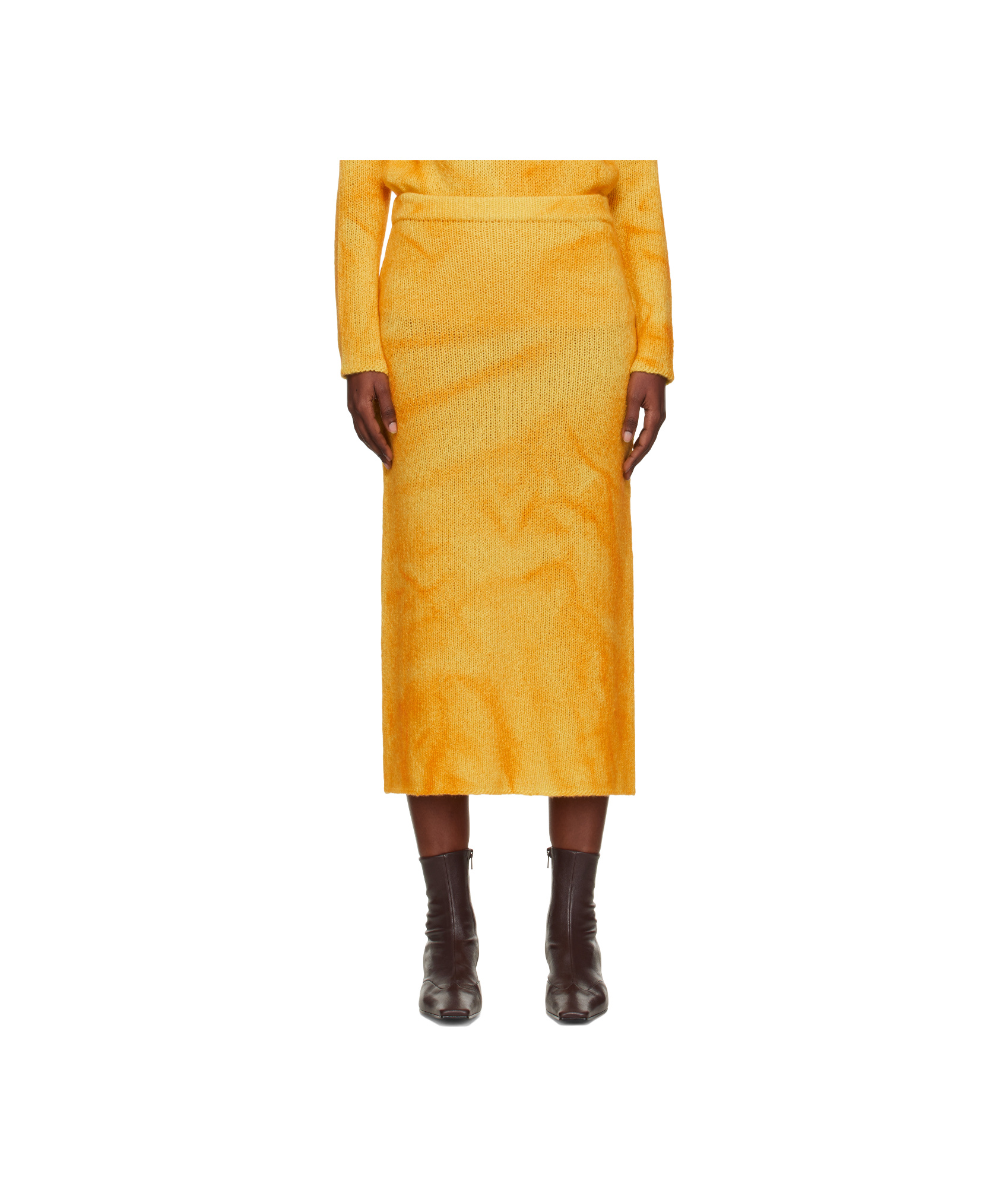 Gabriela Hearst Elastic Waist Skirt In Yellow