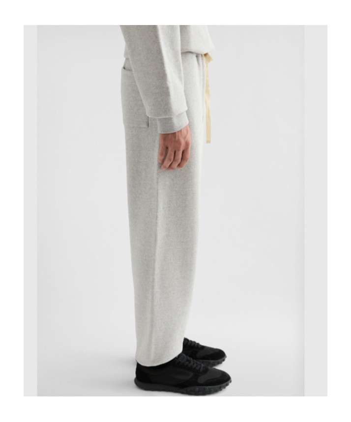 Jil Sander Drawstring-waist Cotton Track Pants In Gray