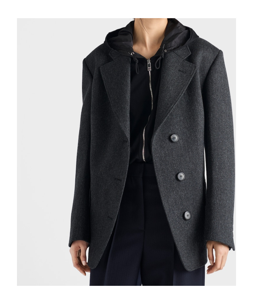 Prada Long Sleeve Casual Jacket In Black