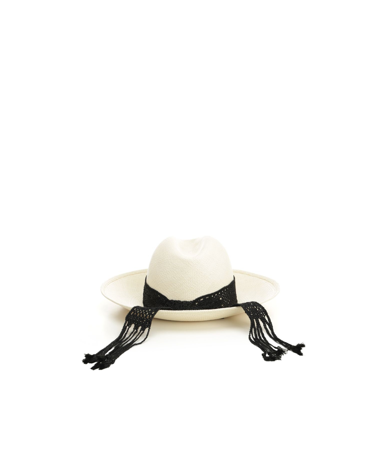 Borsalino Lace Trim Sun Hat In White