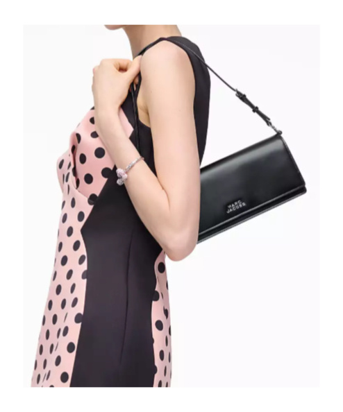 Marc Jacobs The Mirror Leather Shoulder Bag In Black