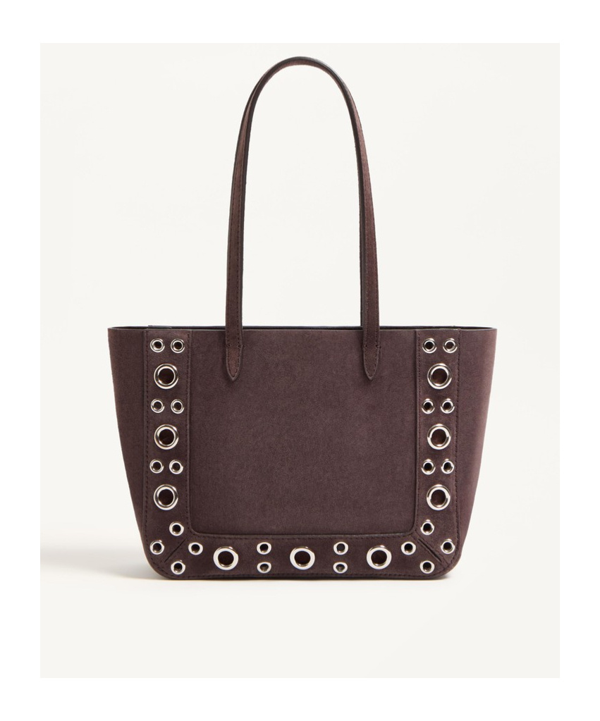 Valentino Nellcote Studded Suede Mini Tote Bag In Black