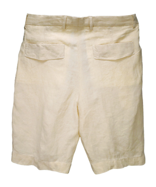ZEGNA PLEAT-DETAIL LINEN SHORTS
