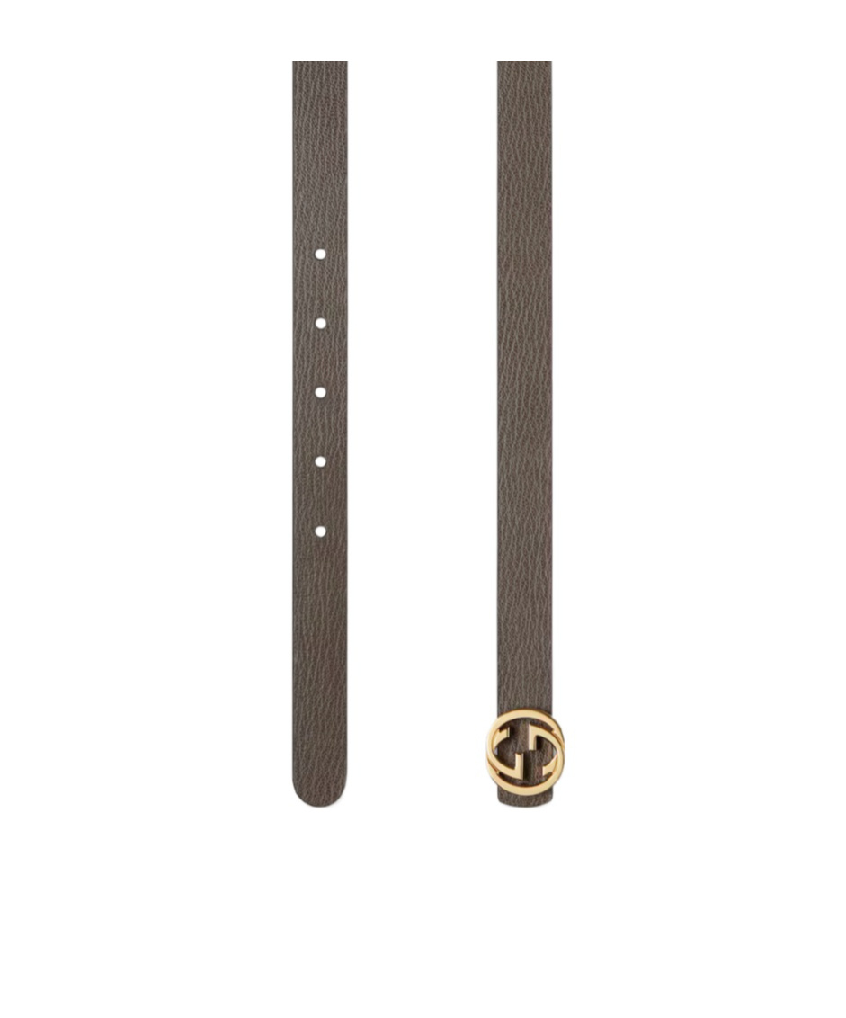 Gucci Reversible Thin Belt In Multi