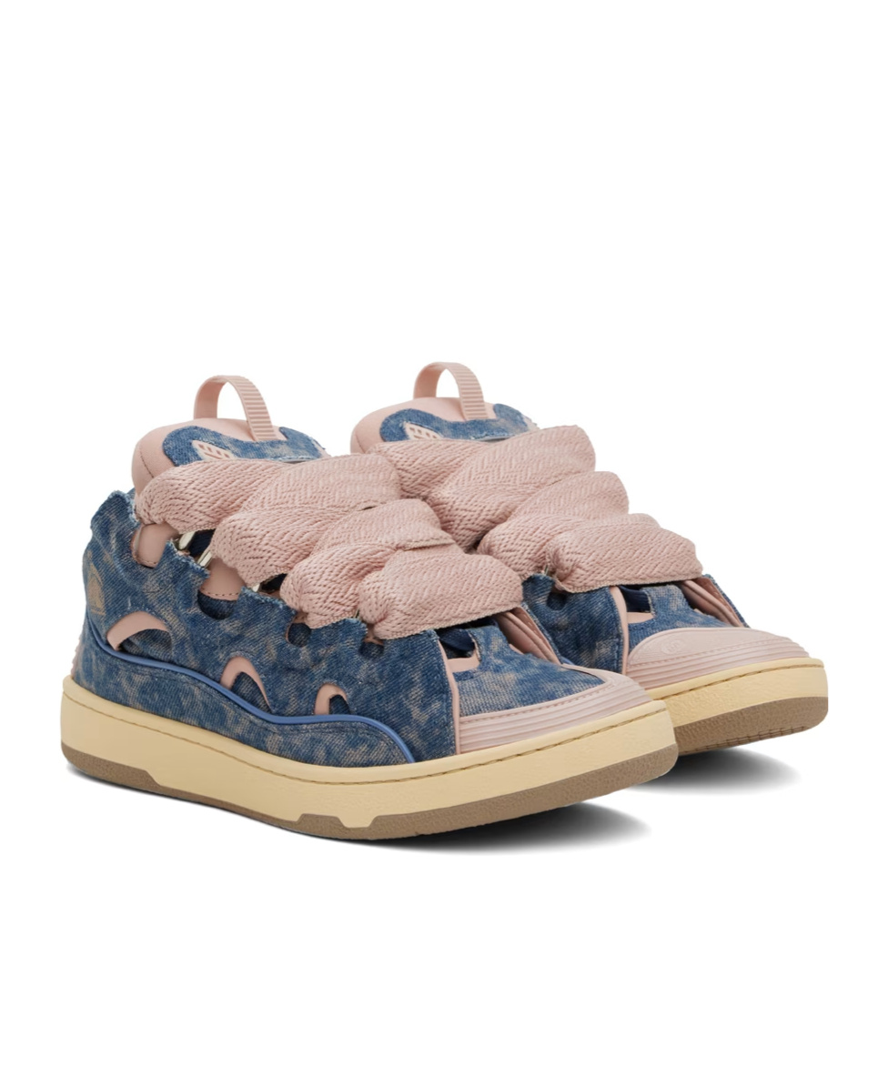 Lanvin Lace-up Low-cut Casual Shoes In Nude