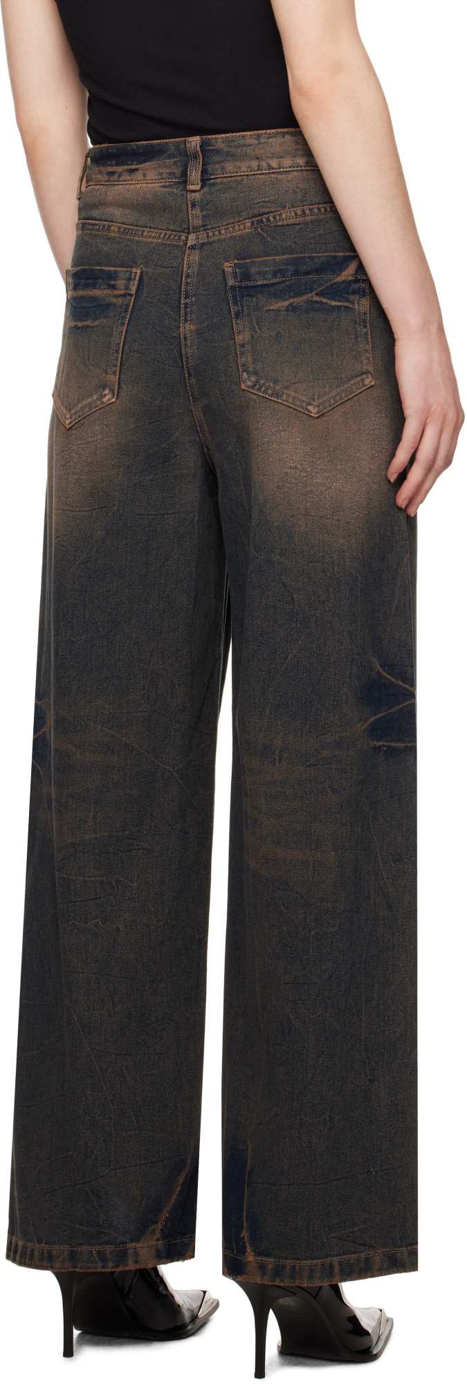 Juunj Washed Effect Jeans In Blue