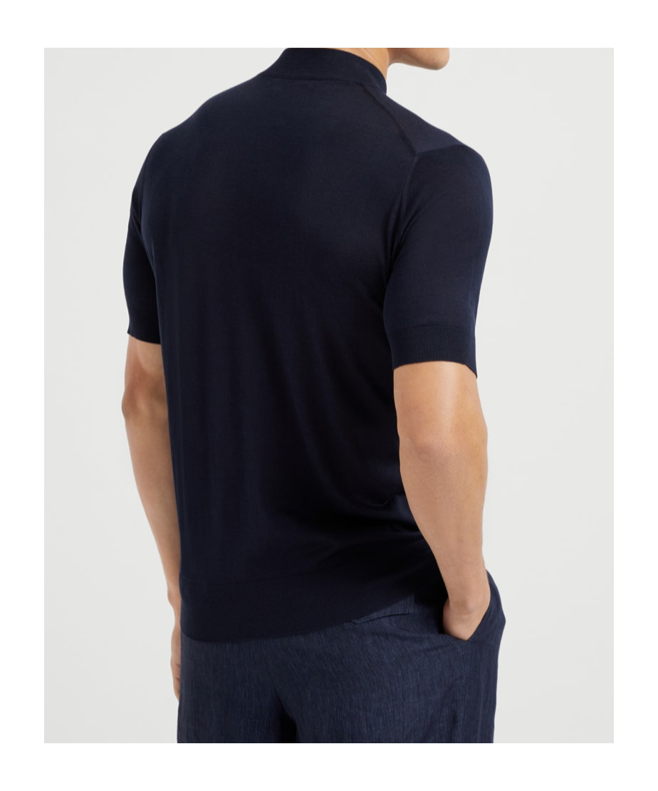 Brunello Cucinelli Knitted T-shirt In Black