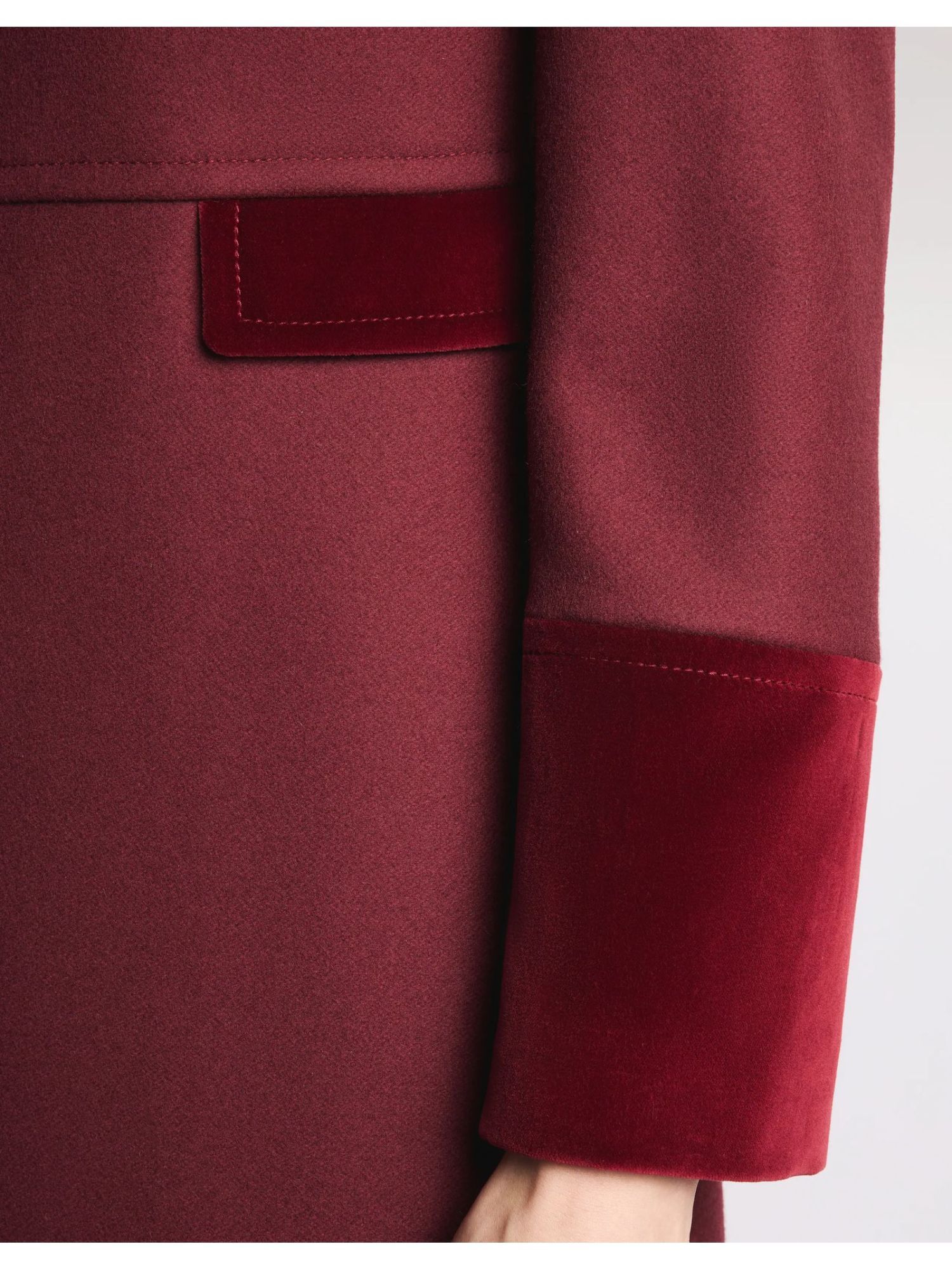 Fay Velvet-trim Coat In Multi