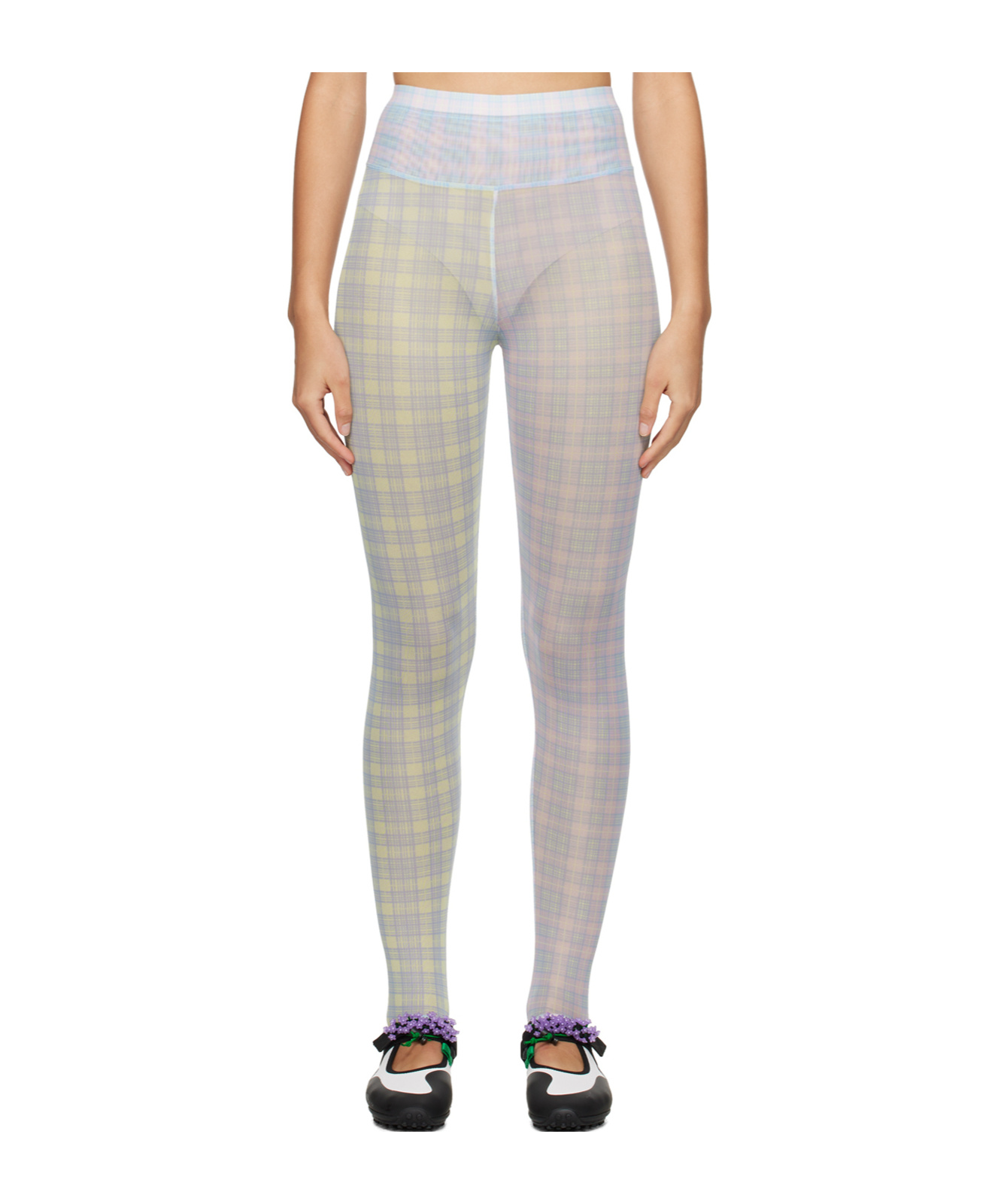 Chopova Lowena Pattern Printed Leggings In Nude
