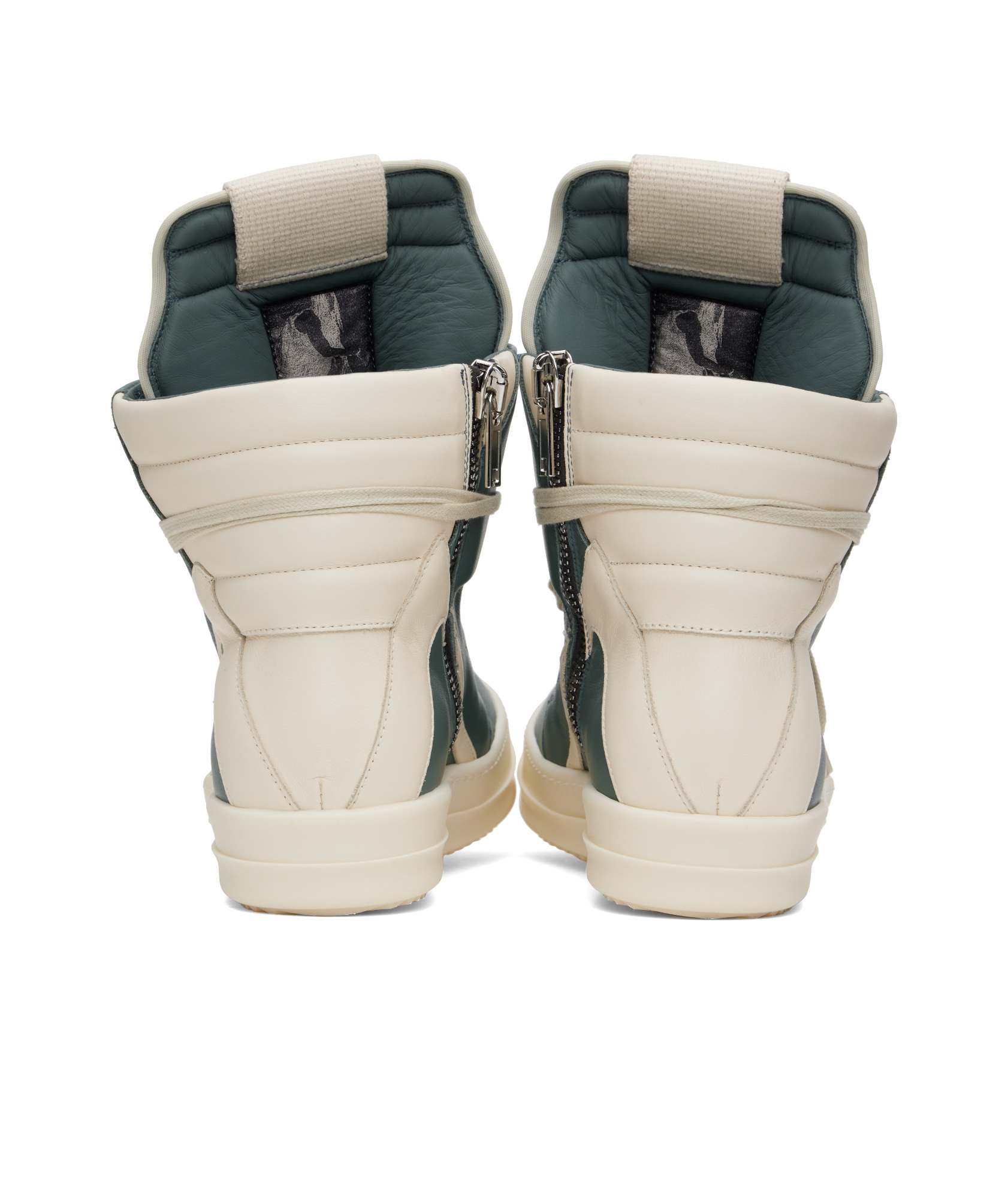 Rick Owens Lace-up High-top Sneakers In Green