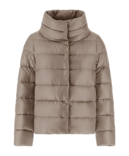 Herno Long-sleeved Down Jacket In Nude