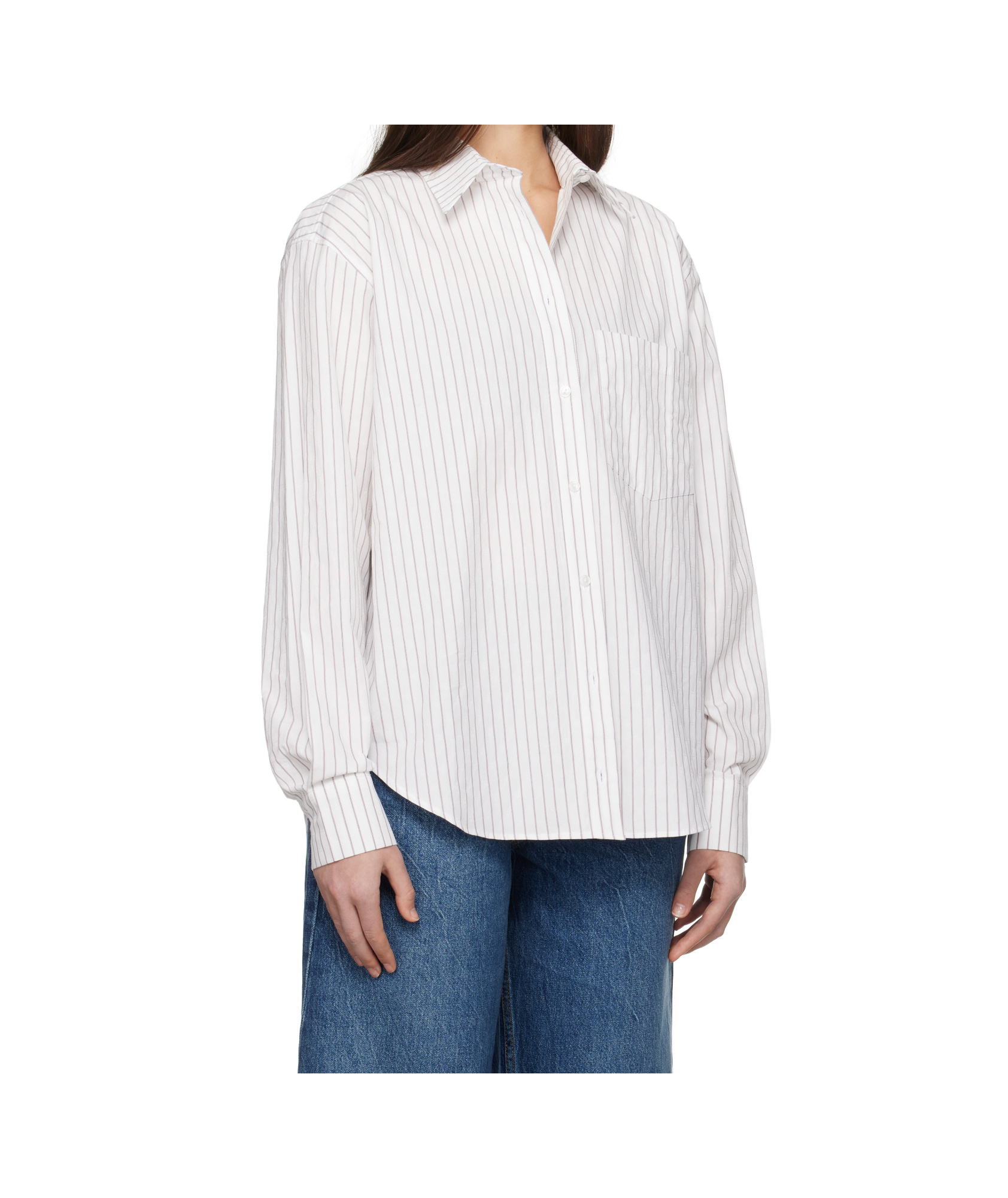 Shop Anine Bing Long-sleeved Shirt In White