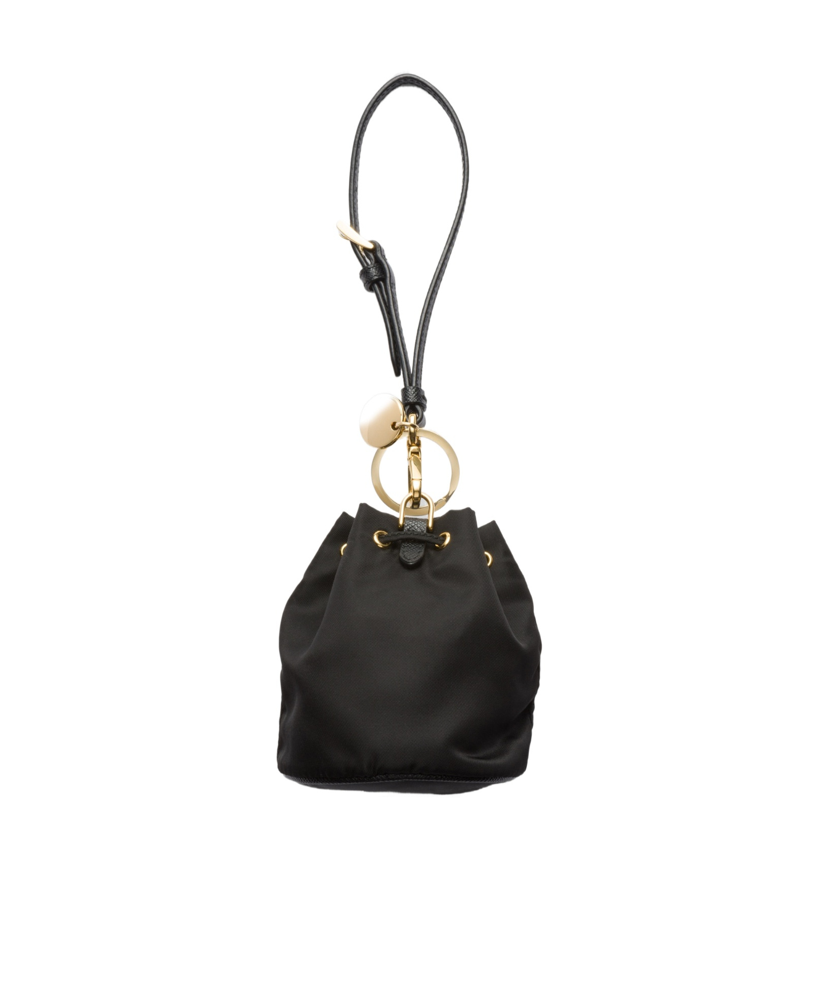 Prada Re-edition 1978 Re-nylon Keychain Pouch In Black