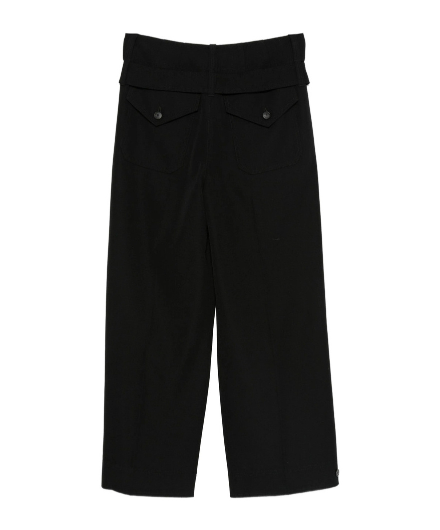 The Seafarer Belted Wide-leg Trousers In Black