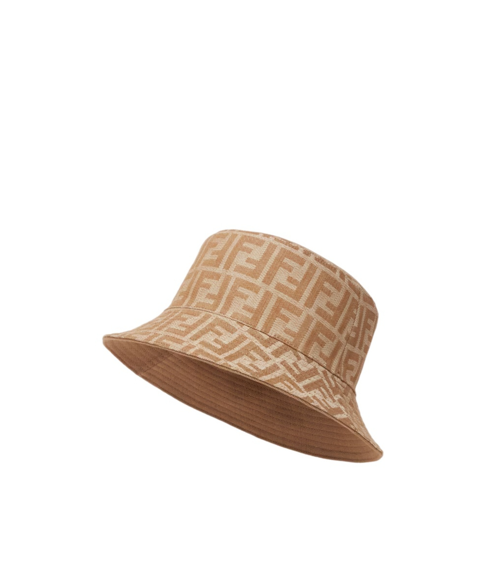 Fendi Reversible Brown Canvas Bucket Hat In Brown