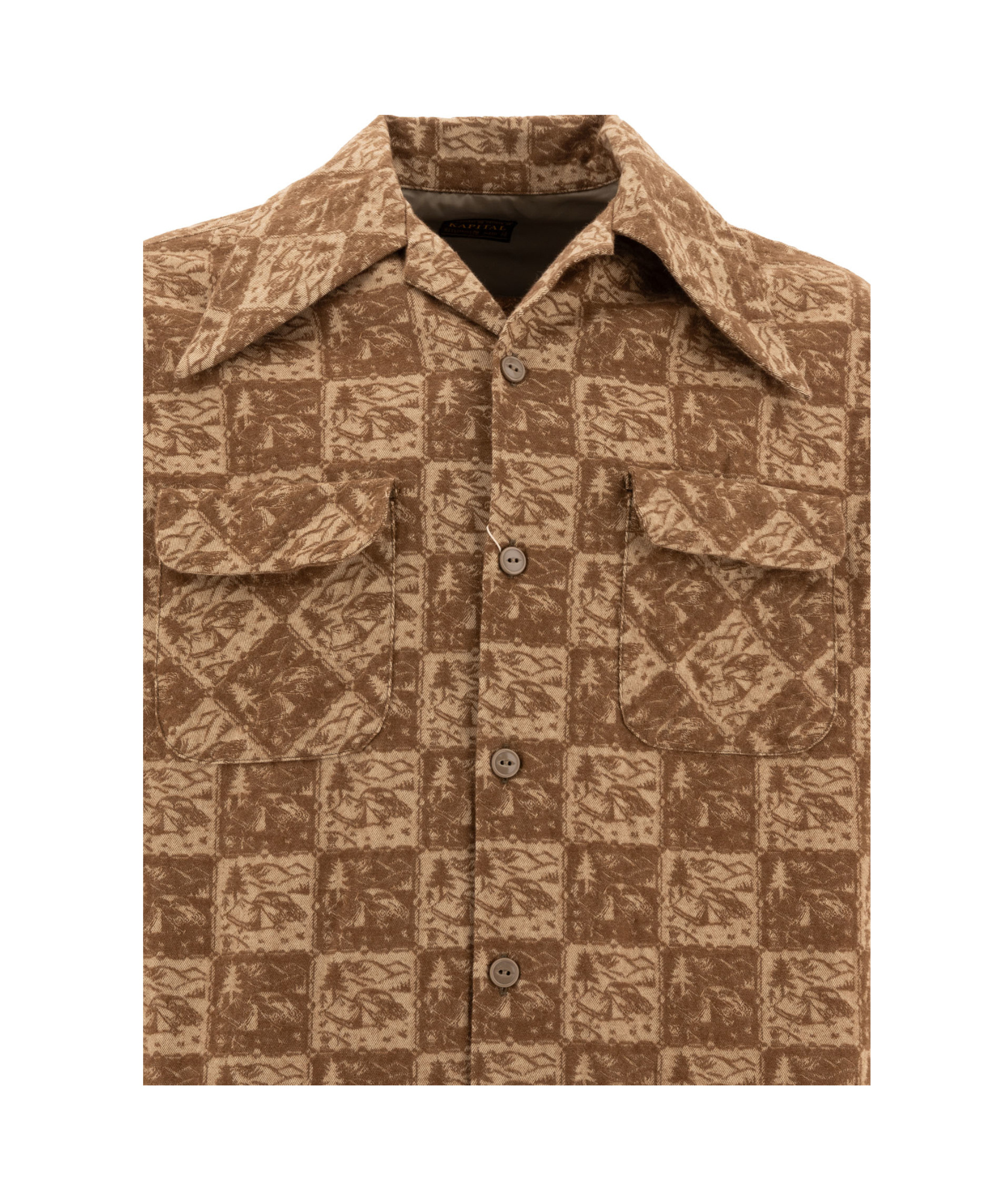 Kapital Checkerboard-pattern Jacket In Brown