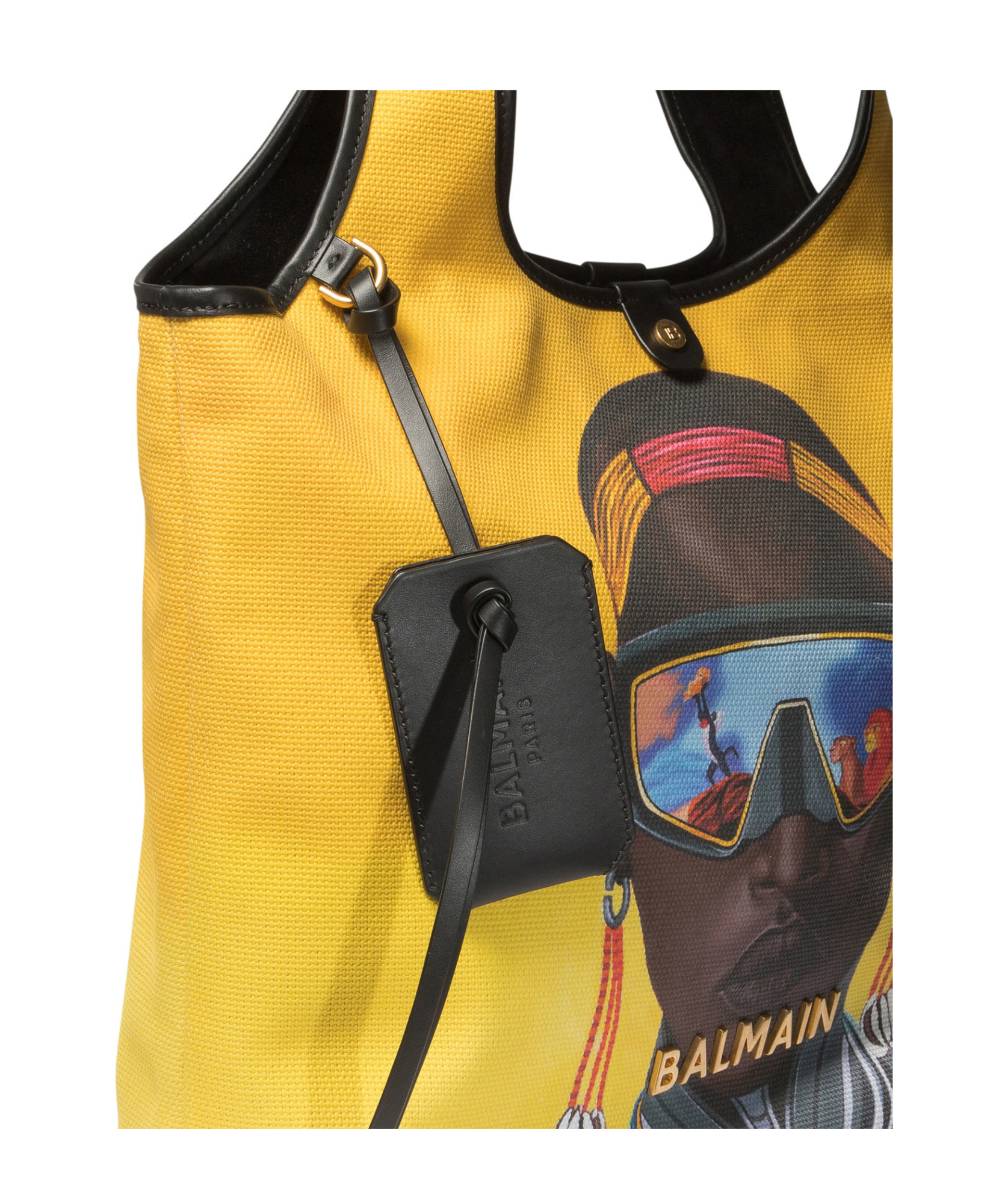 BALMAIN CARRY A HANDBAG WITH BOTH HANDS