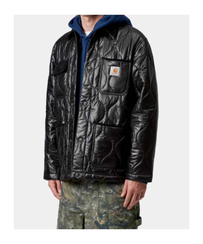 Carhartt Black Oscar Chore Liner Jacket In Black
