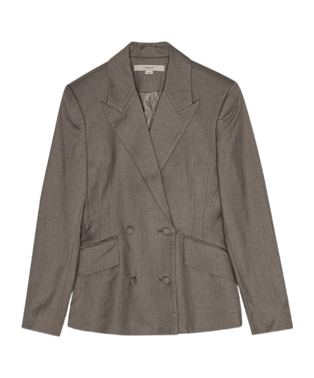Remain Birger Christensen Double-breasted Blazer In Green