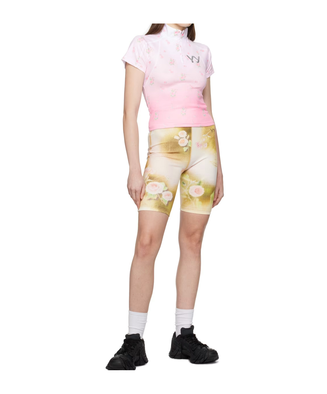 Open Yy Floral Shorts In Multi