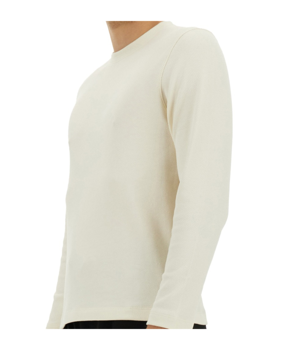Theory Mattis Waffle Knit Long Sleeve T-shirt In White