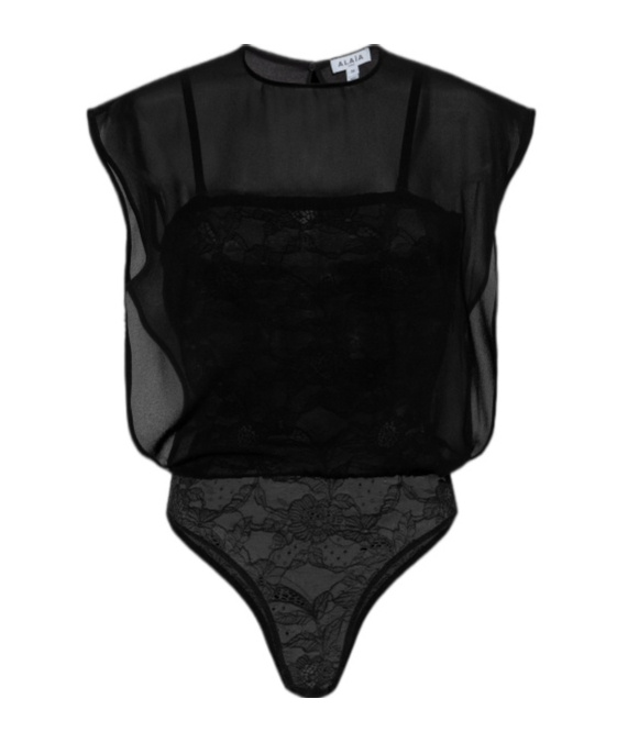 Alaïa Round-collar Sleeveless Jumpsuit In Black