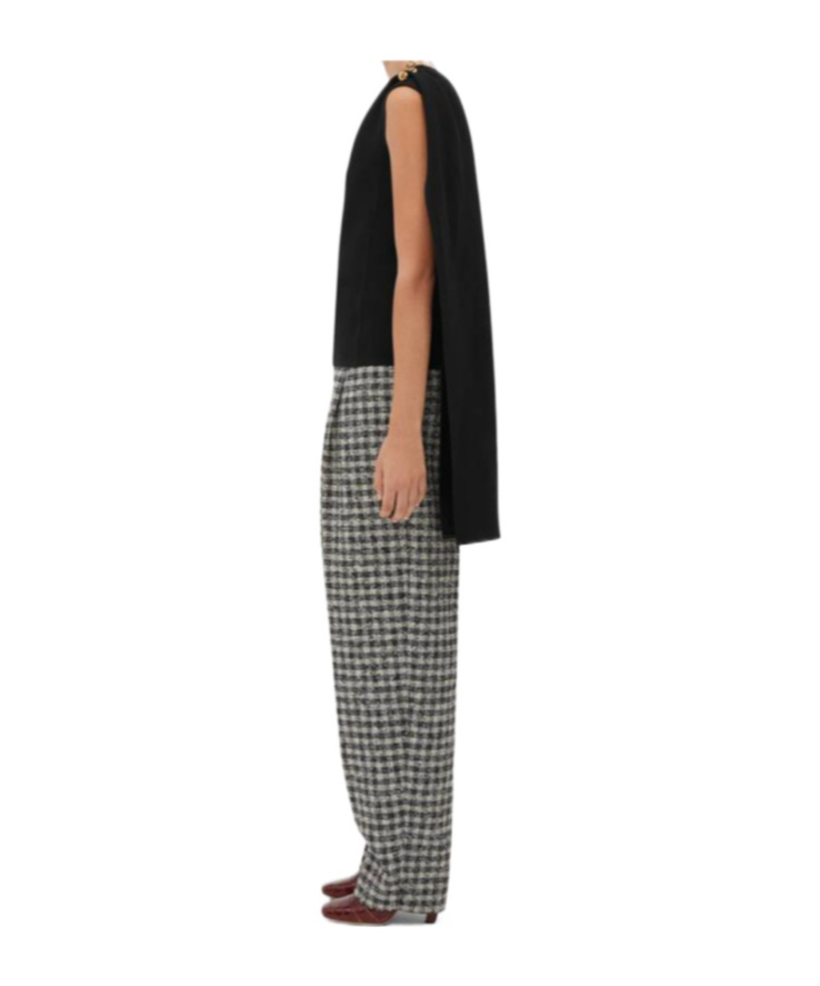 Bottega Veneta Drape Detailed Sleeveless Top In Black