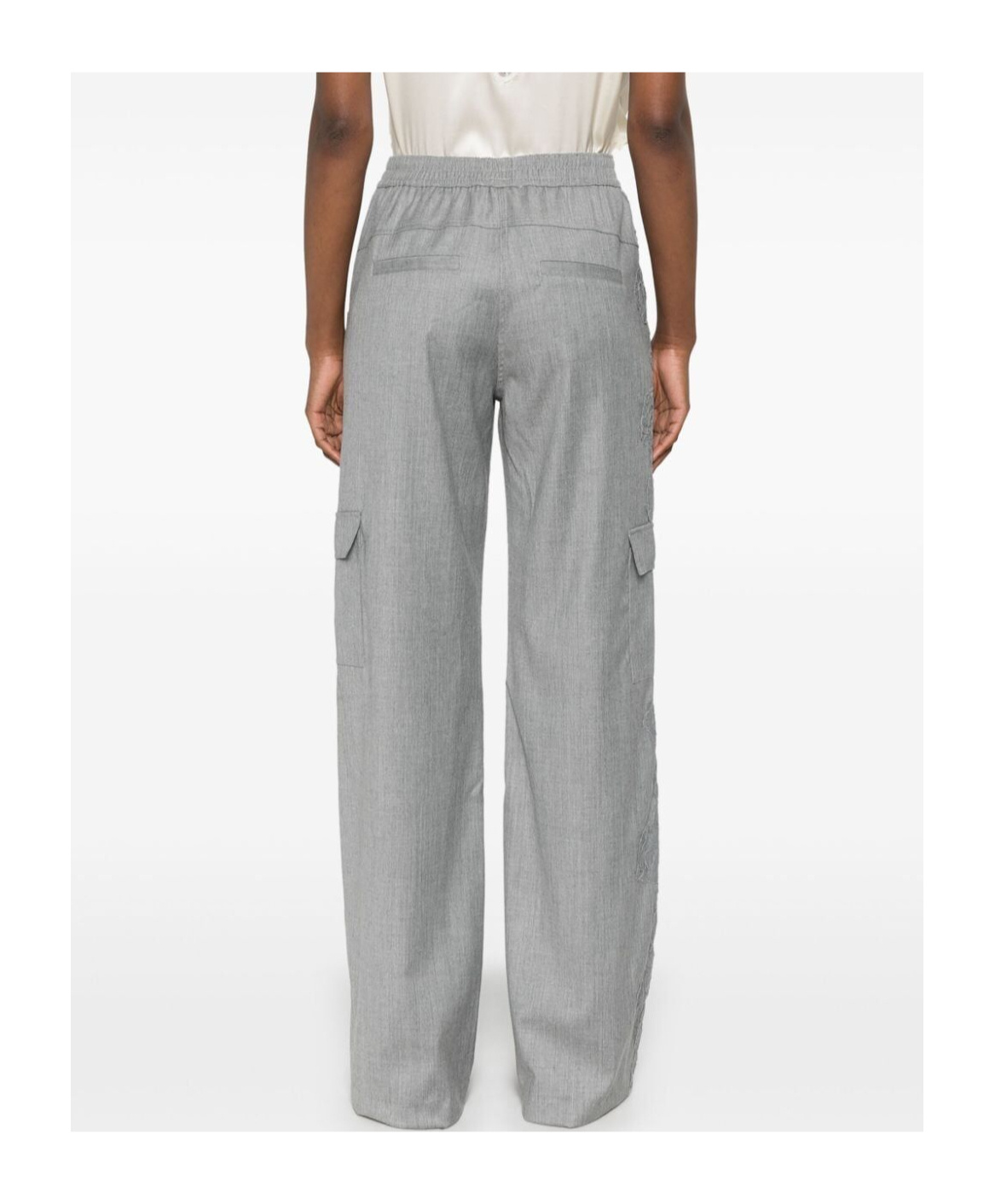 ERMANNO SCERVINO LACE-EMBELLISHED TROUSERS