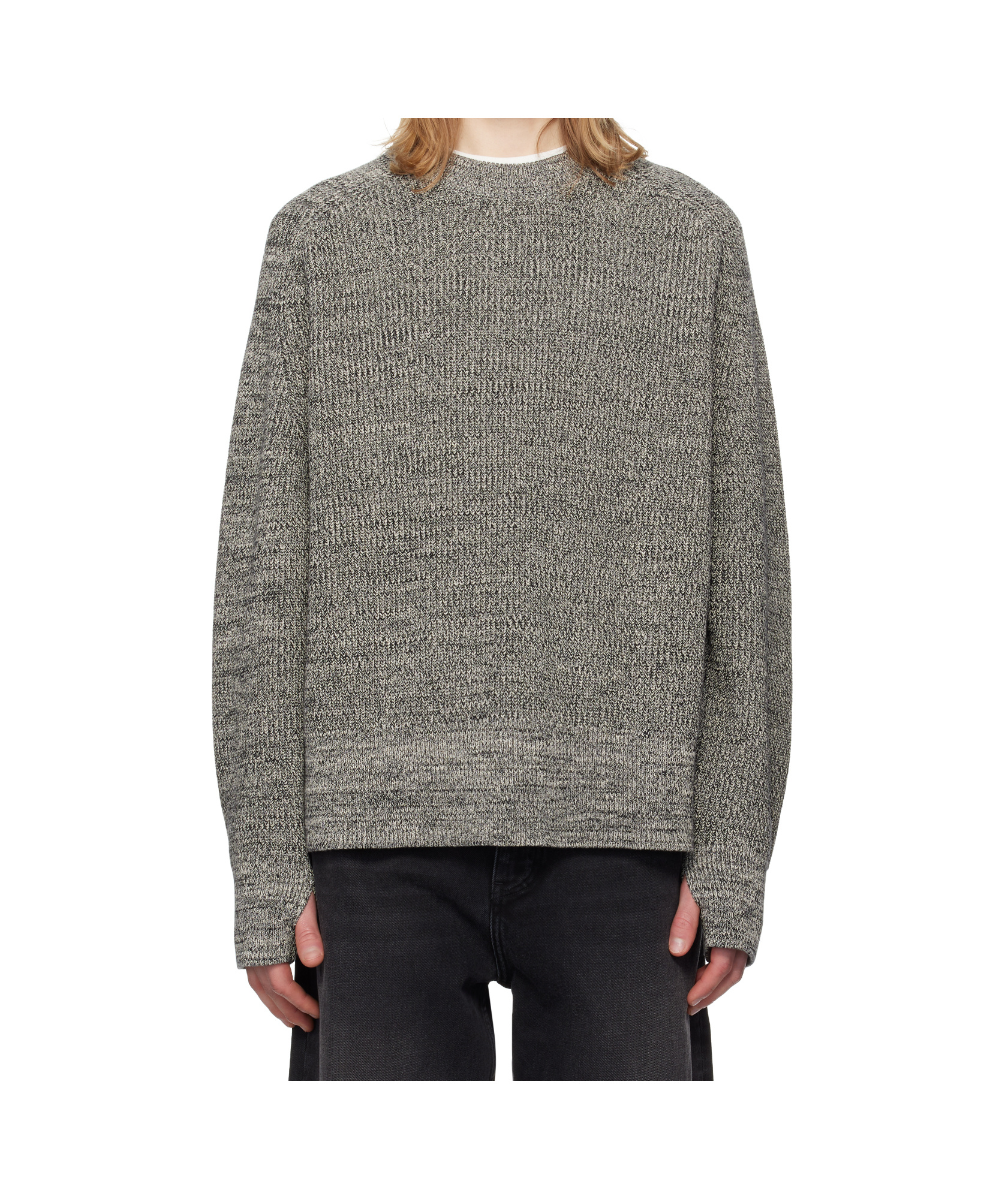 Studio Nicholson Gray Coe Sweater In Gray