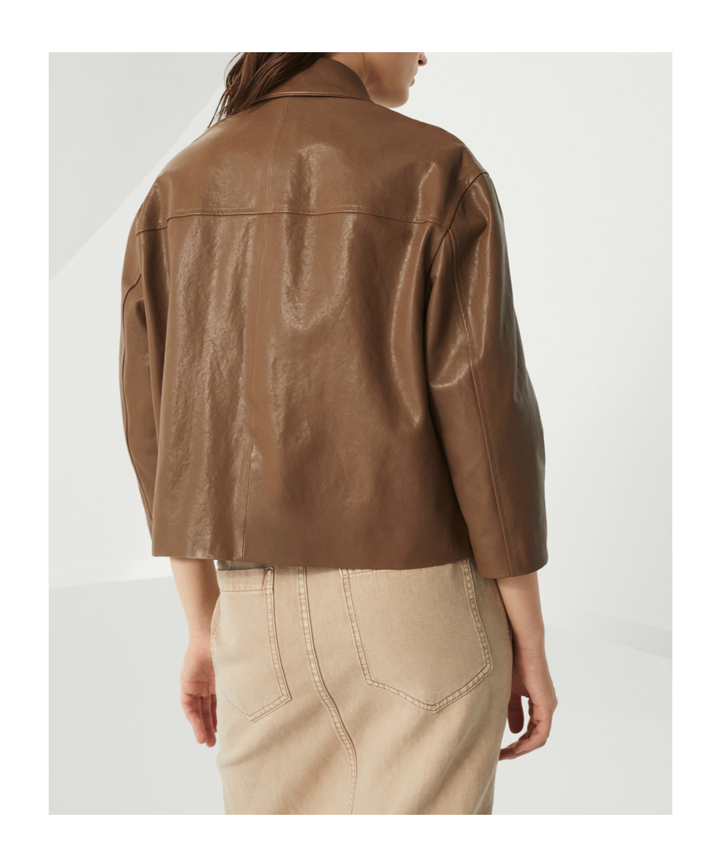 Brunello Cucinelli Leather Jacket In Multicolor
