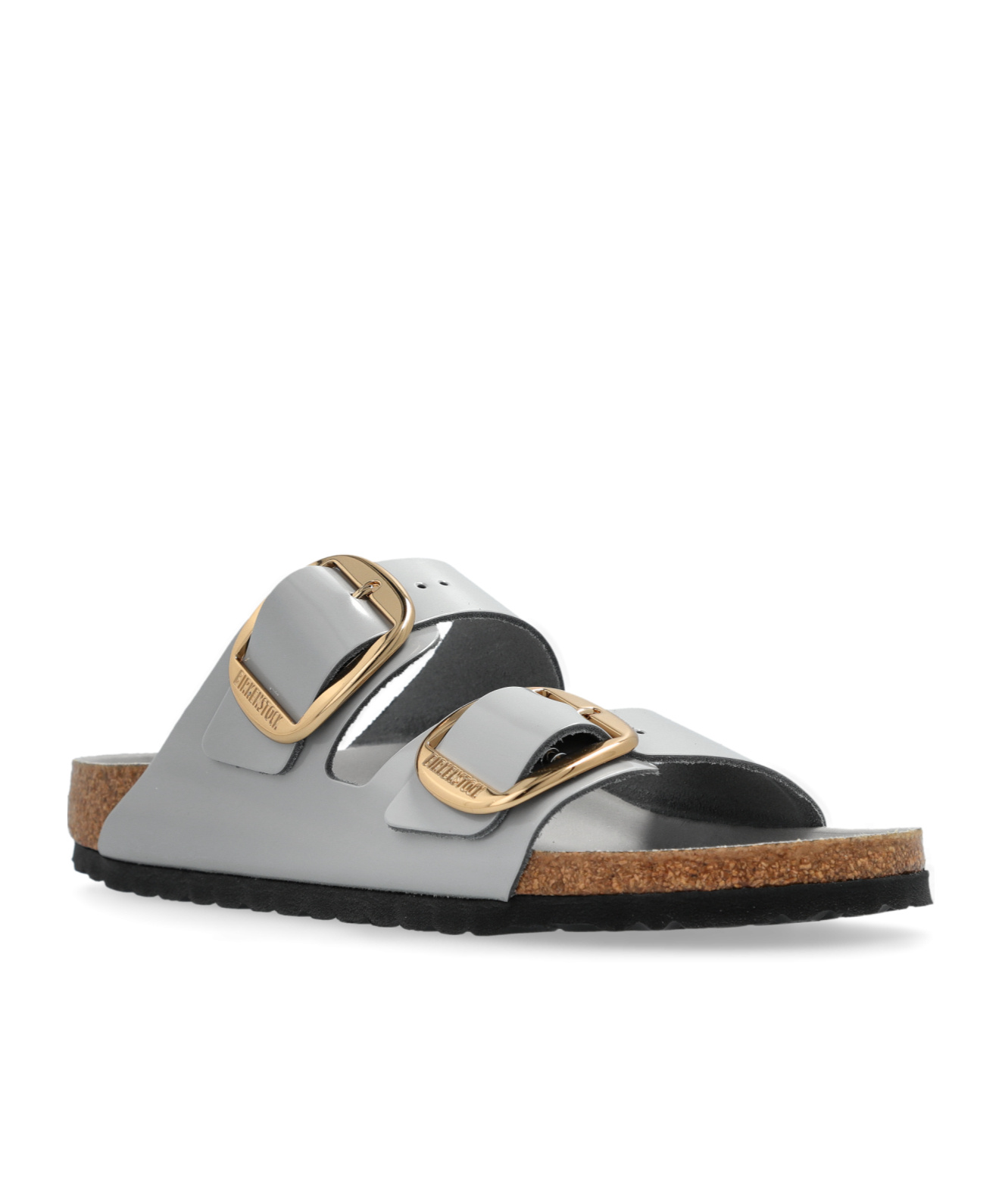 Birkenstock Buckle Slippers In Gray