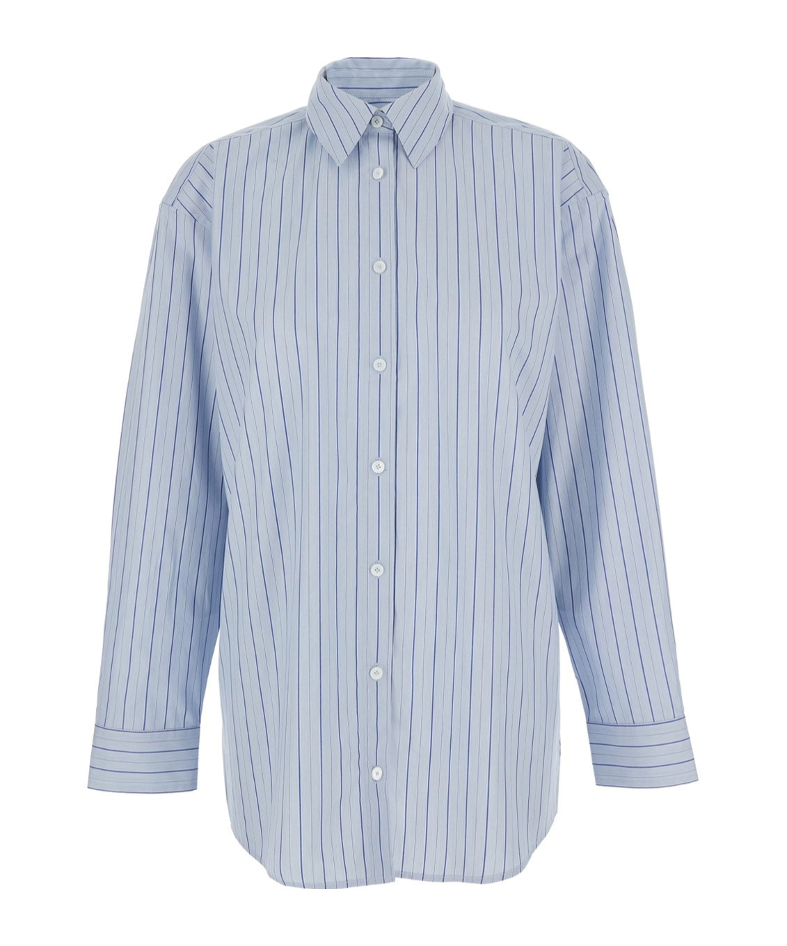 Totême Classic Striped Shirt In Blue