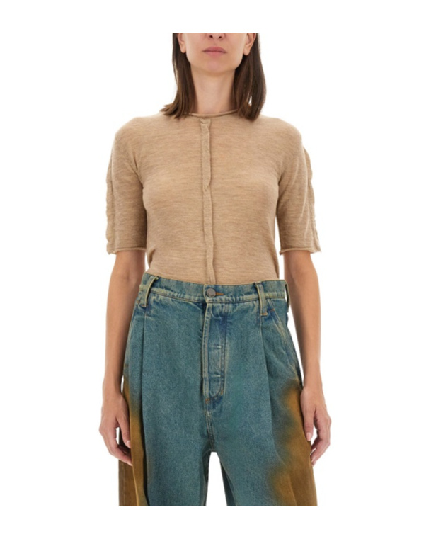 Uma Wang Cashmere T-shirt In Nude