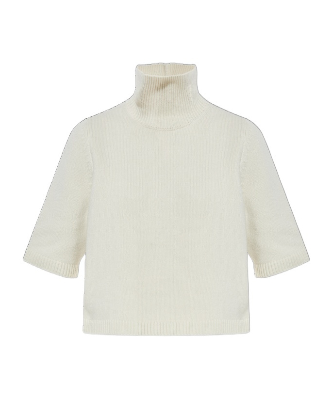 Alaïa Turtleneck Sweater In Neutral
