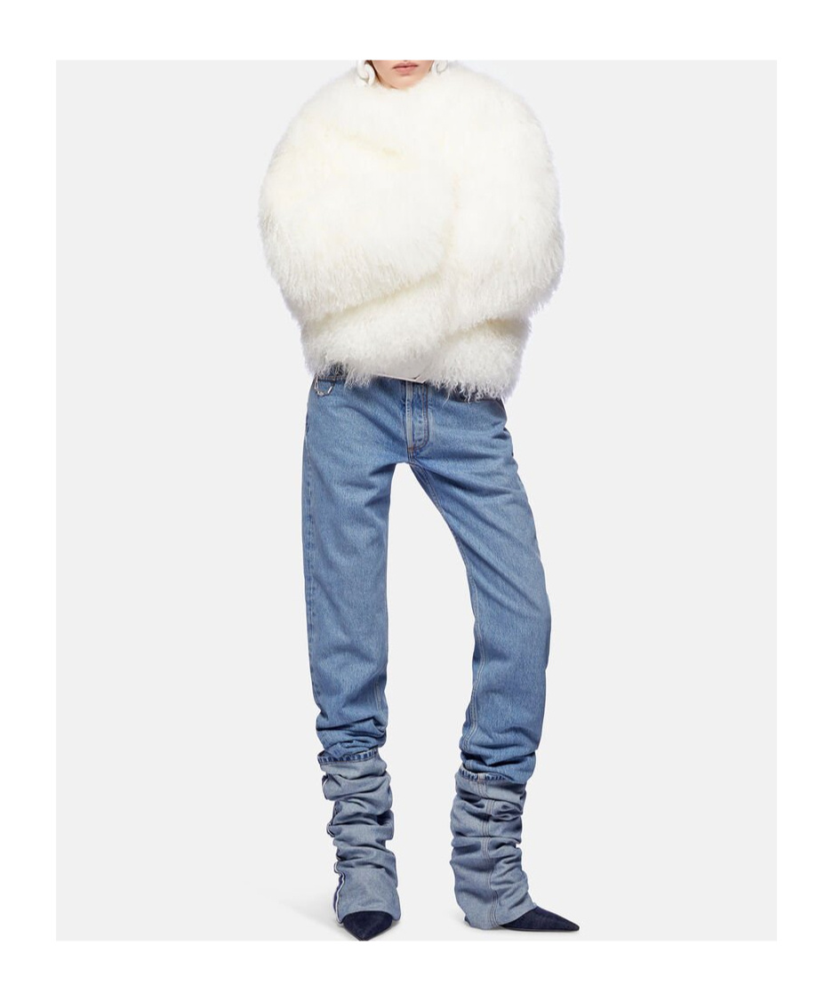 Attico Extra Long Slouchy Denim Jeans For Tall Individuals In Blue