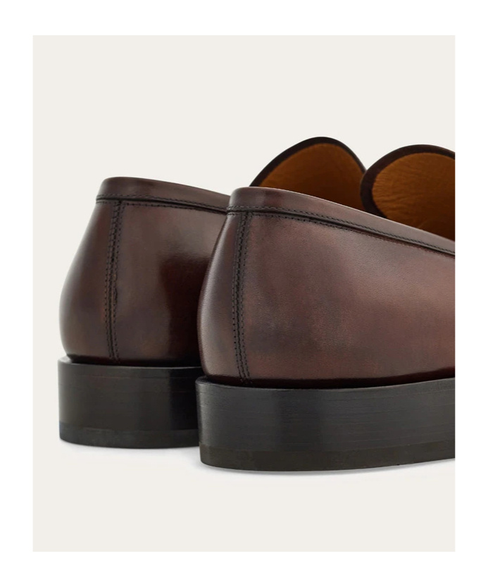 Ferragamo Man Loafers Brown Size 8.5 Calfskin In Brown