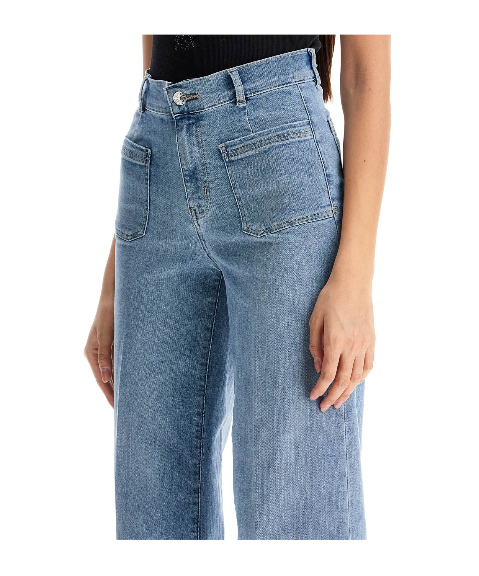Frame Le Pixie Slim Palazzo Jean In Blue